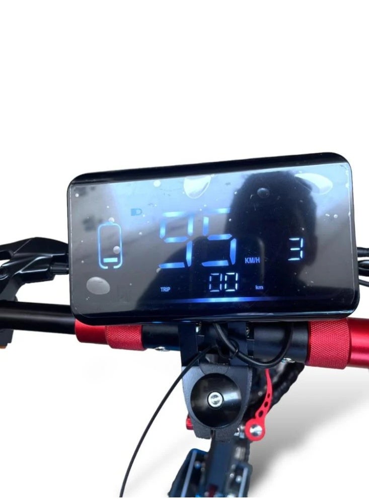 Monster M4 PRO 48V Electric Scooter – 1500W Motor | 13Ah Battery | 3 Speed Modes | Front & Rear Suspension | Foldable | 10-Inch Desert Tires | Digital Display - Image 2